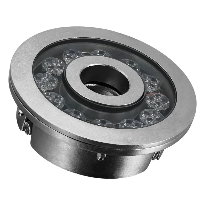 

Светодиодная насадка для фонтана из нержавеющей стали 316L Dmx RgbA Rgbw 60 Вт IP68 DC24V Подводный пруд Светодиодные фонари для фонтана