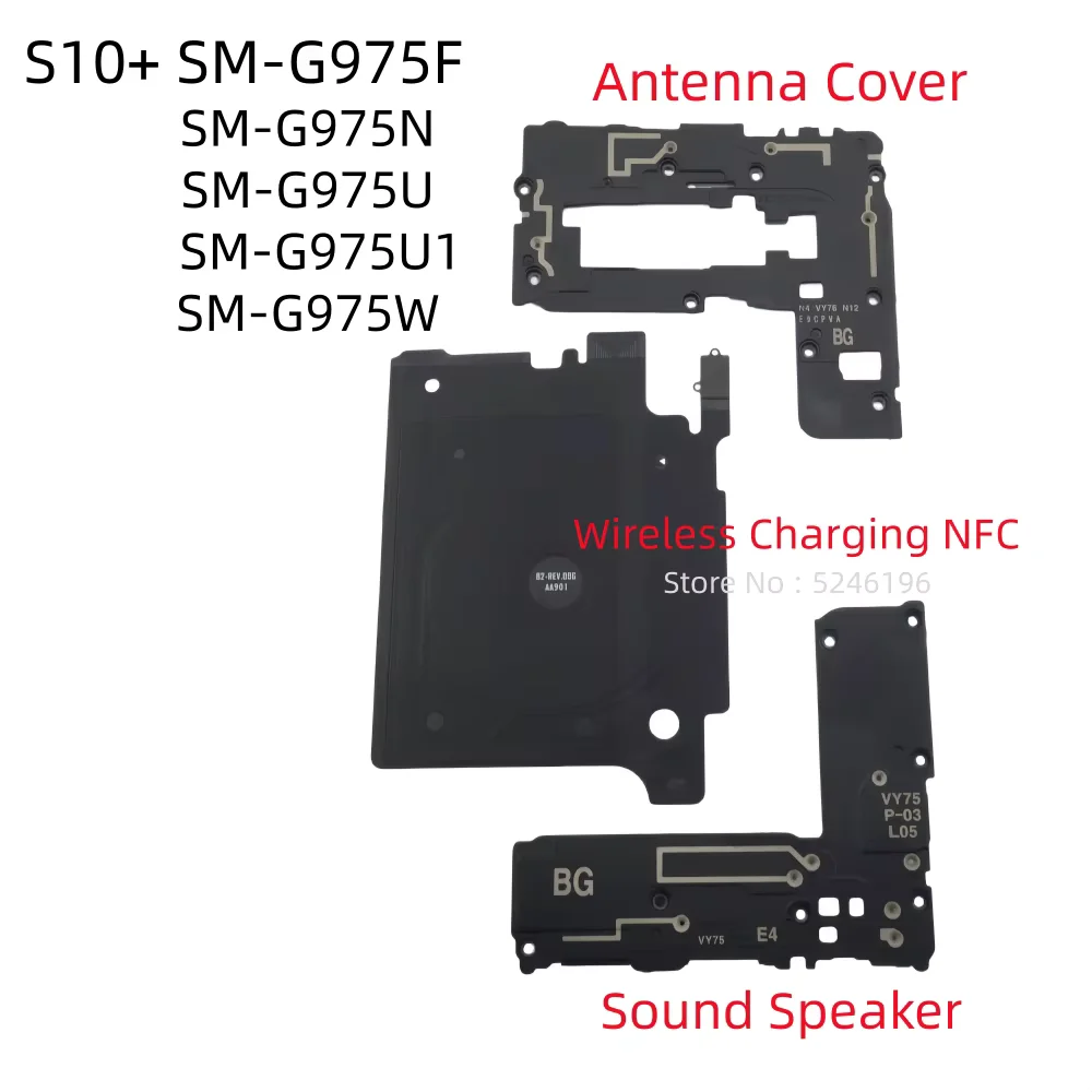 1pcs Wireless Charging NFC+Antenna Cover Bottom Sound Speaker For Samsung Galaxy S10 Plus SM-G975F SM-G975N SM-G975U SM-G975W