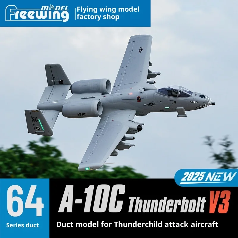 新しい Freewing ダブル 64mm A-10 V3 「ライトニング II」攻撃機 インレットチャンネルモデル 飛行機 RC 固定翼おもちゃ ホビー愛好家向け