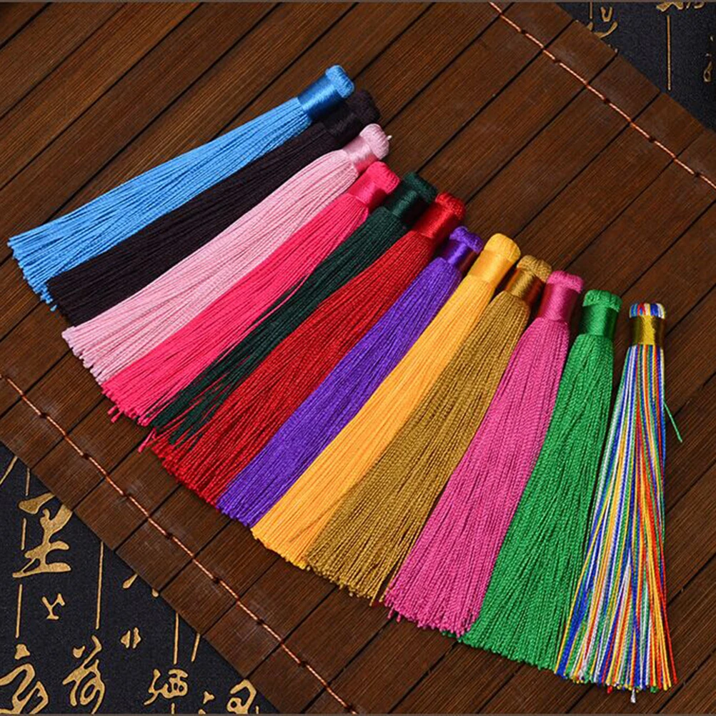 

12Pcs Chinese Knot Tassel Handmade Silk-Like Tassels for DIY Decoration Pendant Gift National Style Home Party Use Exquisite