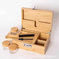 Wooden Tobacco Herb Storage Box Stash Case Cigarette Tray Natural Handmade For Smoking Pipe Accessories