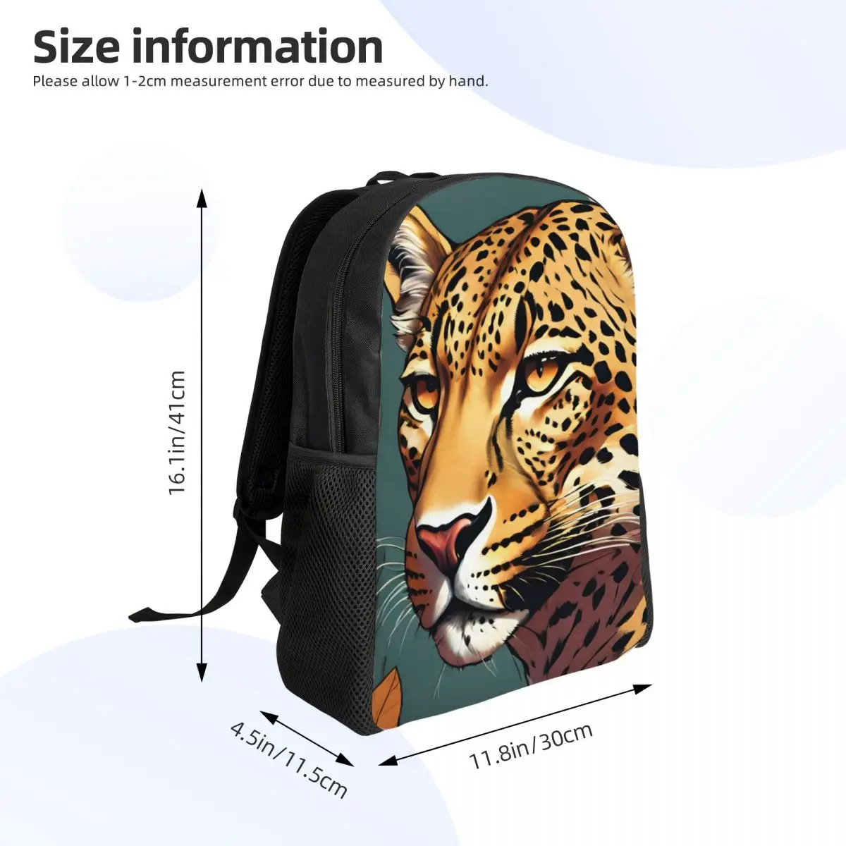 Leopard In Forrest Student Backpack School Bag Hiking Travel Daypack for Men Women Fashion Bookbag Shoulder Bags