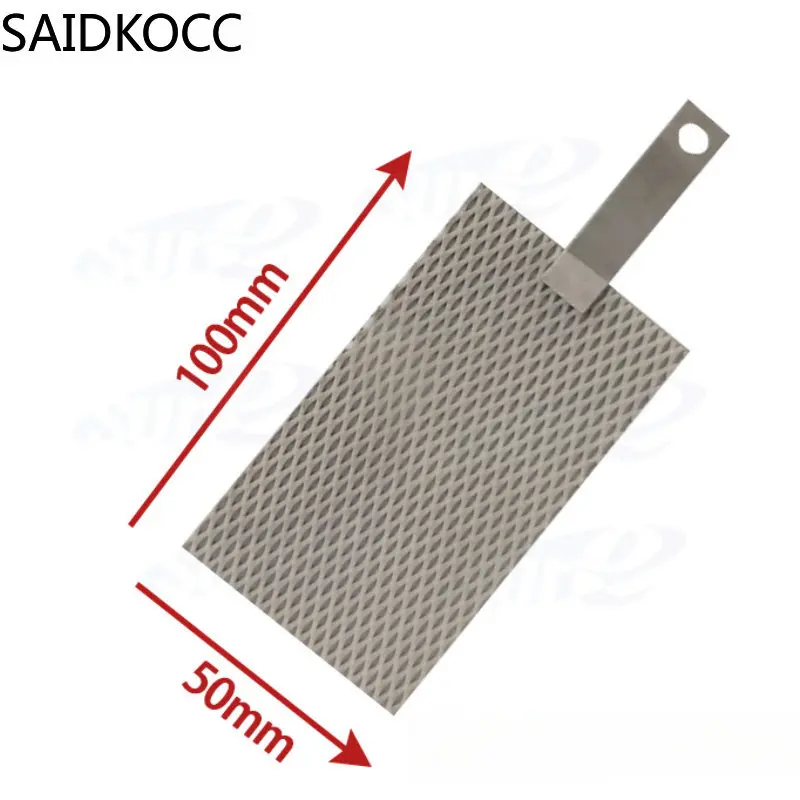 Cathode titanium plate, cathode titanium mesh with or without handle 50mm*100mm