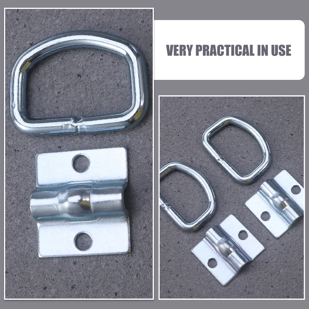 

16pcs D-ring Tie Down Anchor for Trailers Heavy Duty Zinc-plated Steel Cargo Mounting Brackets Lashing Rings Accessories