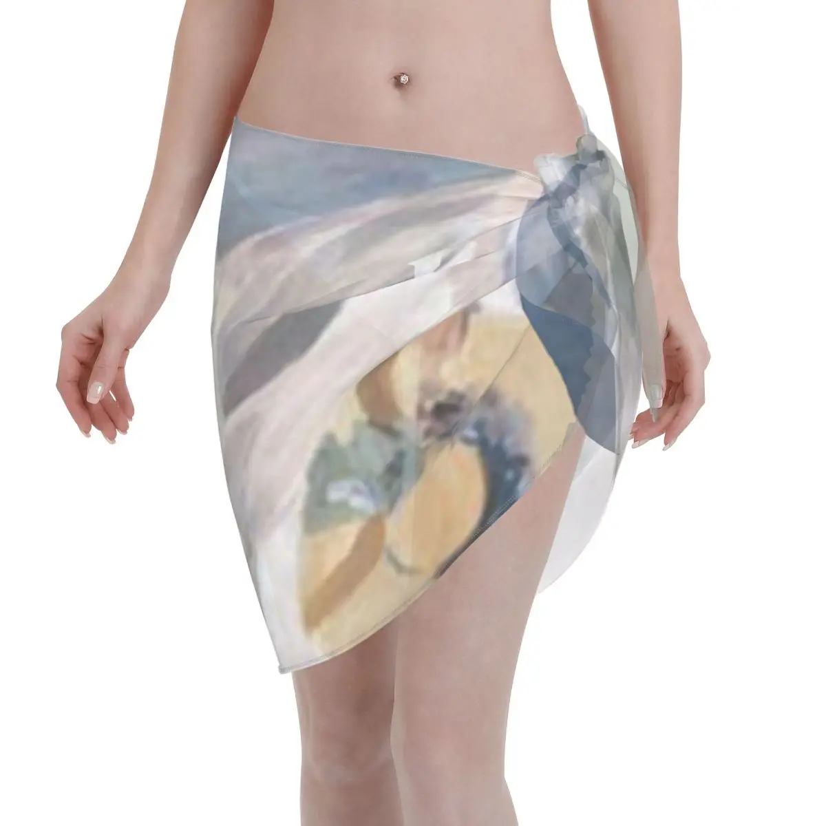 Promotion Strolling Along The Seashore Women's Beach Wrap SkirtPoolside Relaxing Swim Accessory Cover