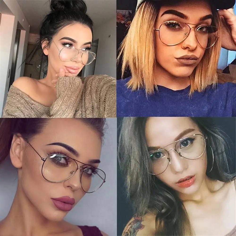 Women Men Myopia Optical Prescription Glasses Anti Blue Light Pilot Nearsighted Eyeglasses Shorted Sighted Goggles-1.0 to-5.0