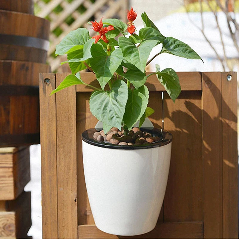 ПОРК-самополивочные подвесные кашпо, 7 шт. в упаковке для растений, цветов, внутренняя и наружная оконная стена, большие 7-дюймовые горшки для растений с крючками