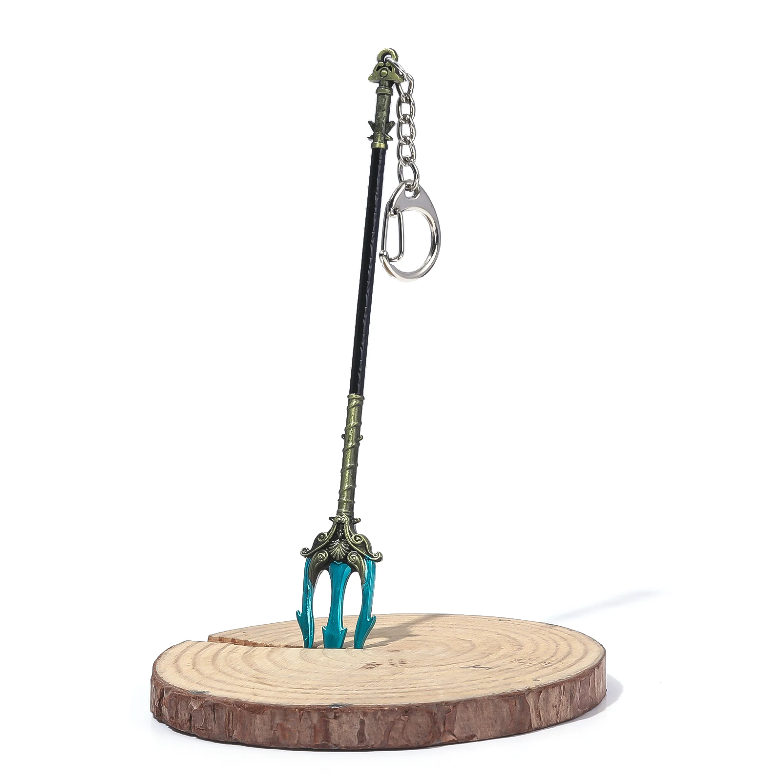 Poseidon Trident Metal Weapon Keychain