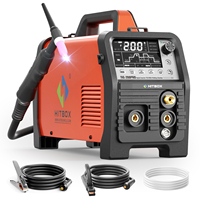 HITBOX 200A 6 in 1 TIG Cold Welder Stick/Pulse HF TIG/Spot Welding Machine LED Screen IGBT Inverter Welders 220V TIG200PRO