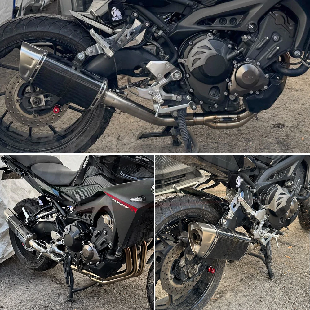 For MT-09 FZ-09 XSR900 header 2021-2026 Motorcycle Exhaust System Front Link Pipe MT09 exhaust FZ09 Muffler