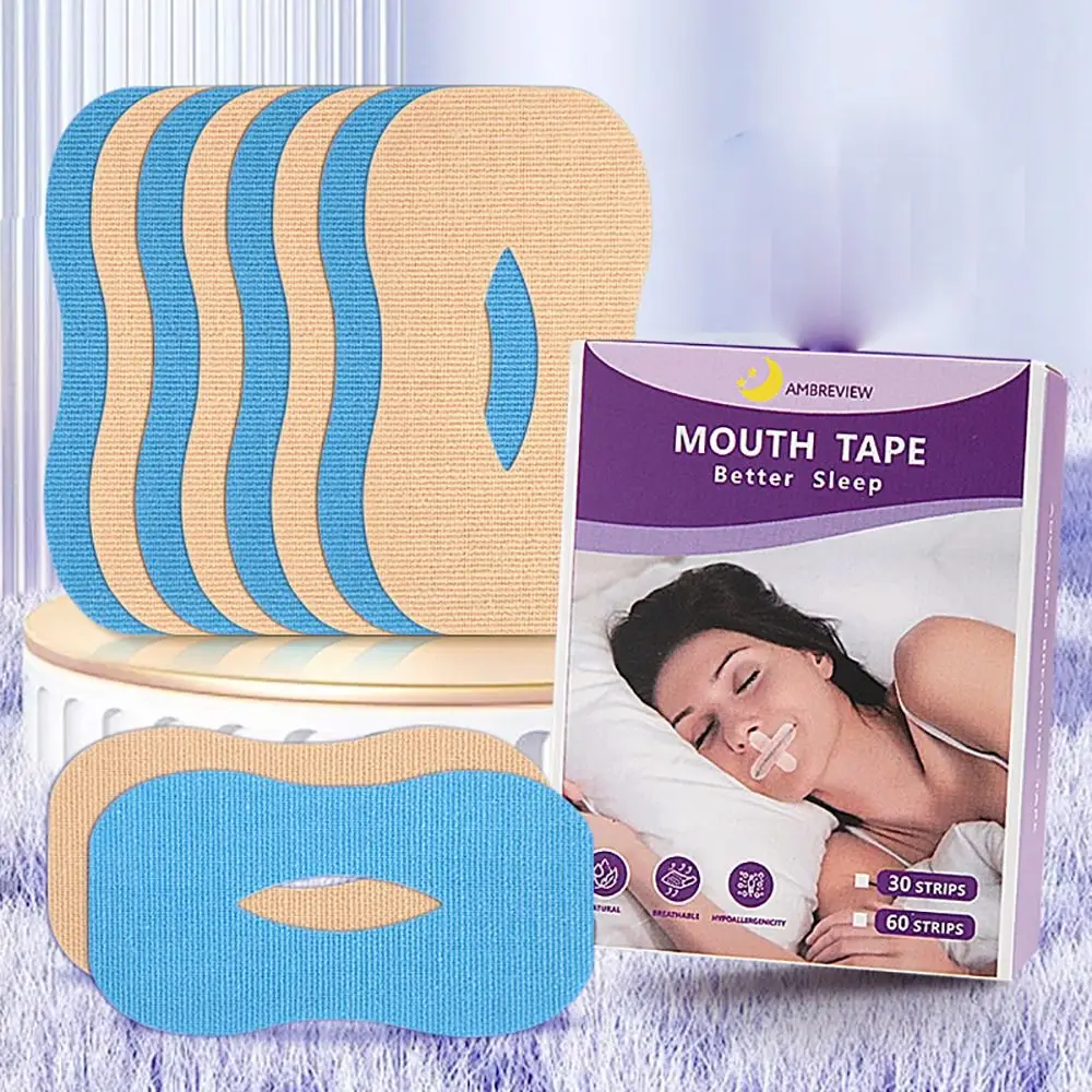 30pcs Snoring Reduction Sleeping Tape Pain-Free Snoring Relief Anti Snoring Devices Hypoallergic Tape Removal Nasal Strips