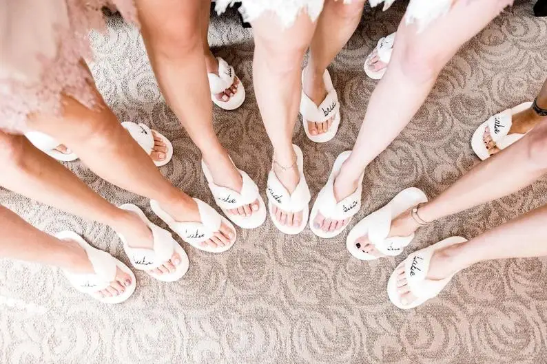 Bruiloft Slippers Bruid Slipper Bridal Shower Gift Leuke Bruid Te Zijn Geschenken Huwelijkscadeau Voor Bruid Klaar Huwelijksreis Geschenken