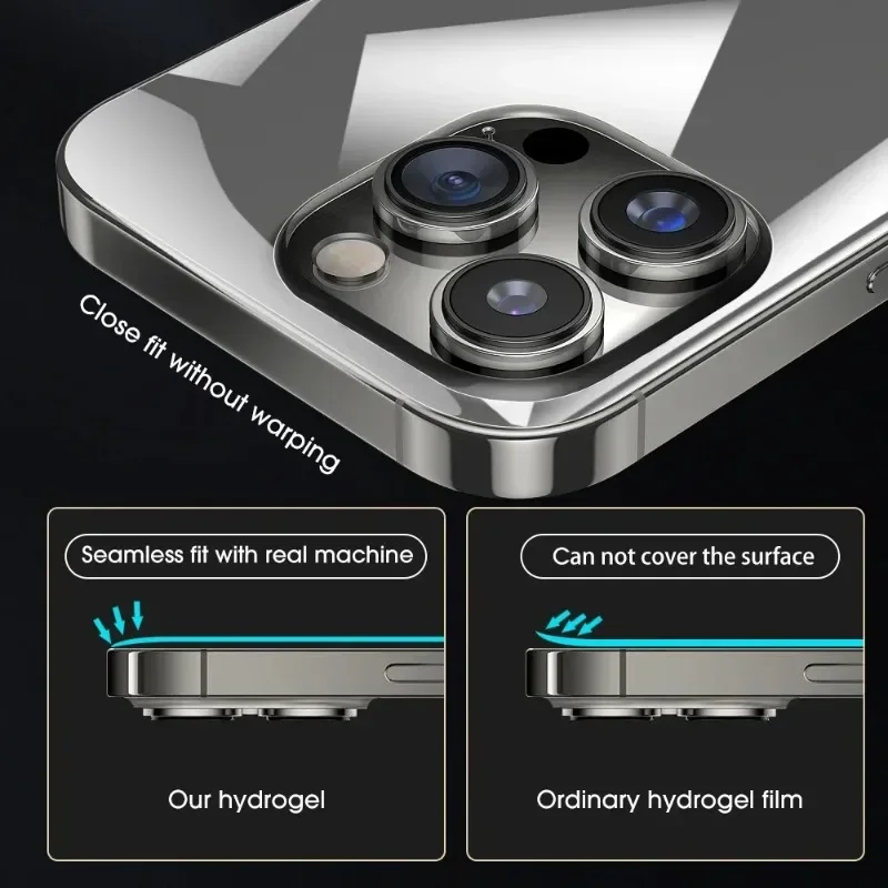 3/1Sets Back Hydrogel Film Border Frame Stickers for IPhone 16 Pro 15 14 13 12 ProMax Plus Back Side Full Cover Screen Protector