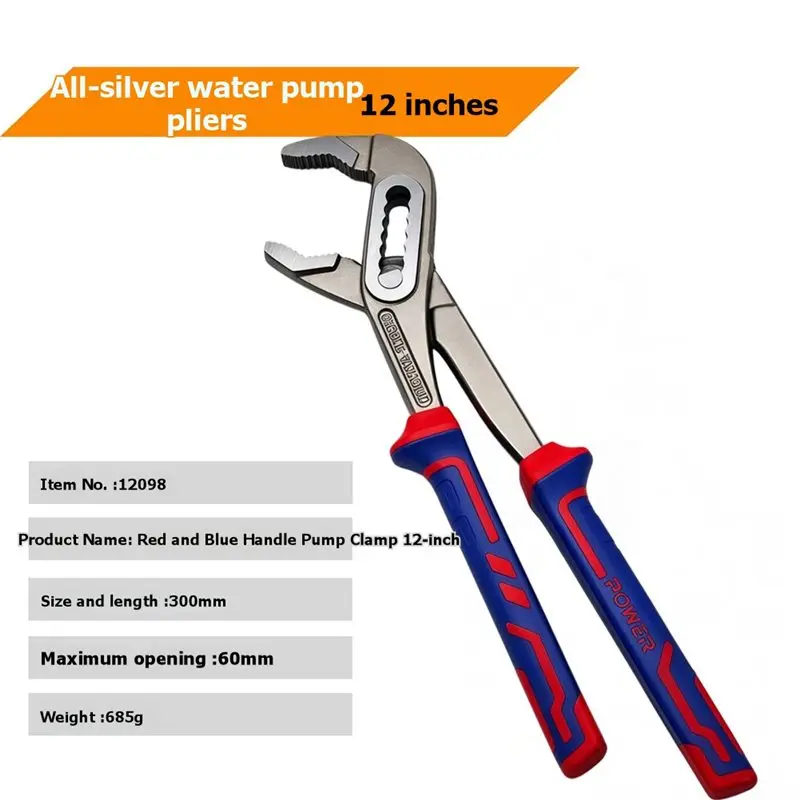 ABYN-3-Piece Set - 8-Inch, 10-Inch, And 12-Inch Adjustable Water Pump Pliers / Pipe Wrenches - Plumbing Repair Tools
