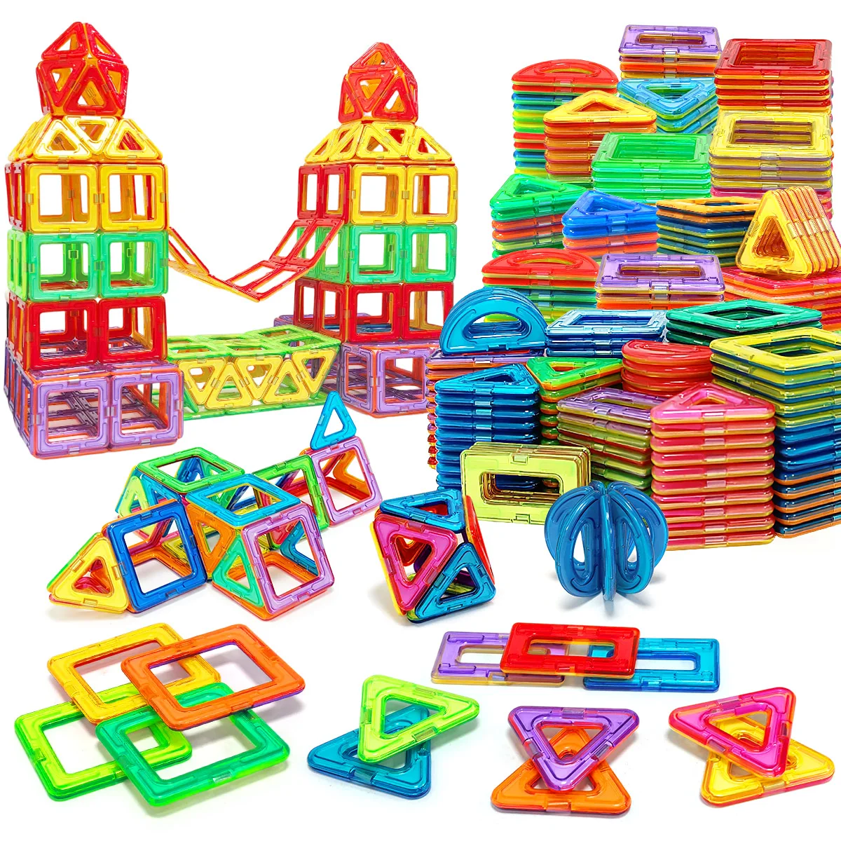 ชุดตัวต่อแม่เหล็ก 30/62/92 ชิ้น ของเล่นเสริมพัฒนาการ STEM 3 มิติ สำหรับเด็กอายุ 3 ปีขึ้นไป เด็กชาย เด็กหญิง ของขวัญวันเกิด