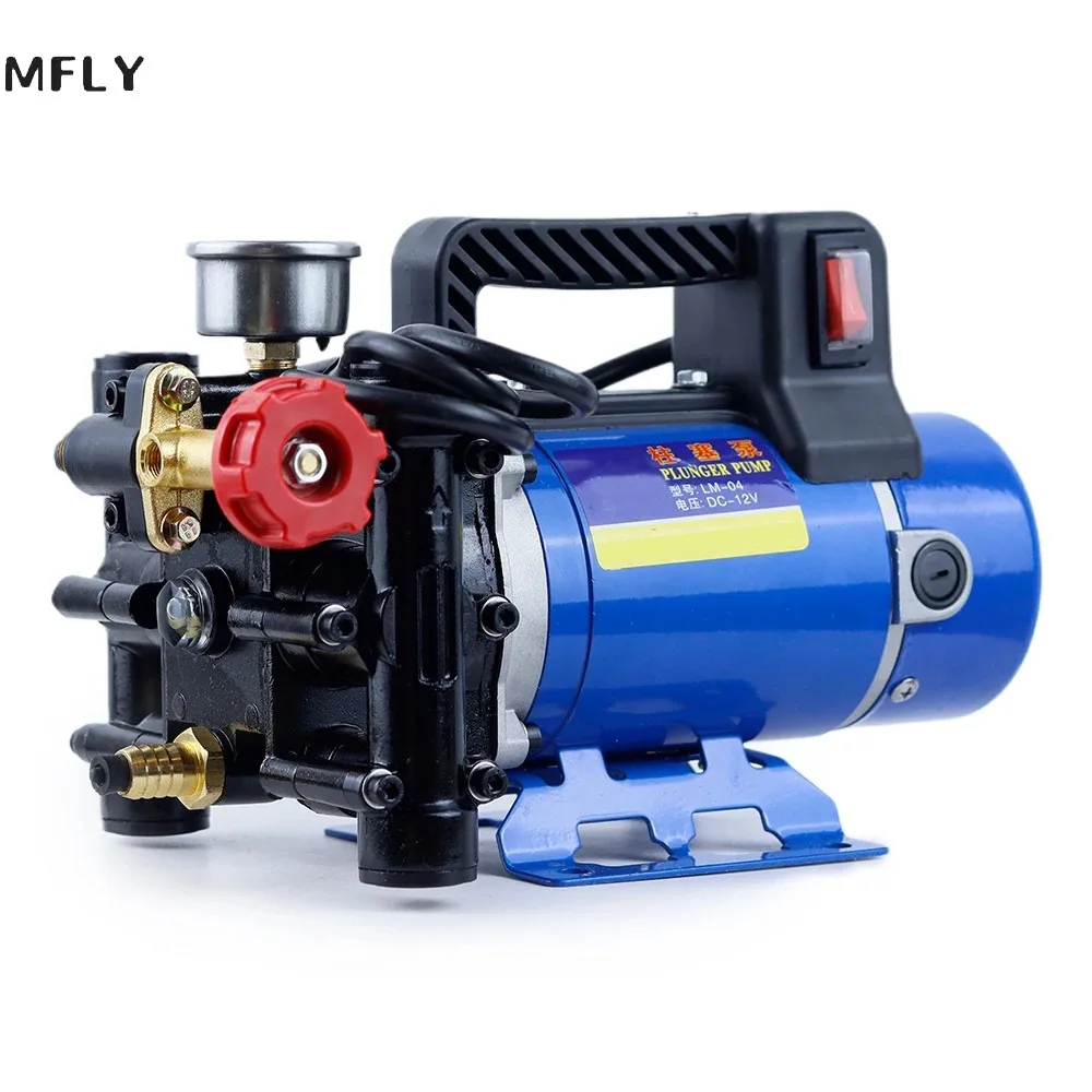 

12 В/220 В электрический поливочный насос для фруктовых деревьев портативный сельскохозяйственный двухцилиндровый плунжерный насос высокого давления