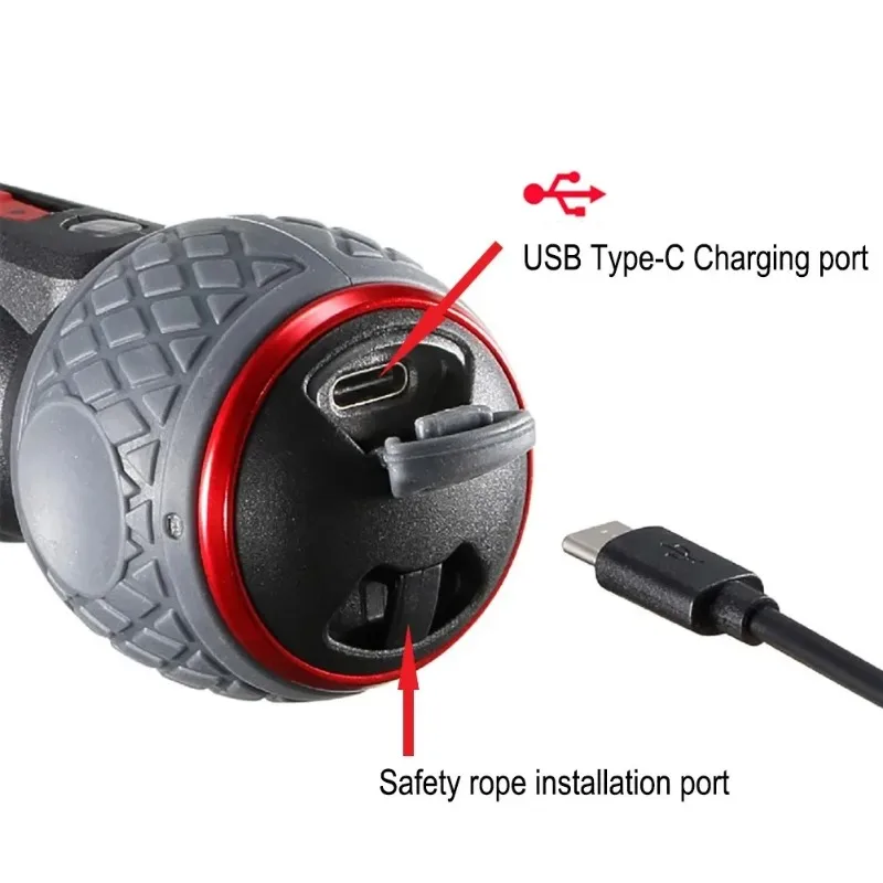 เรือไร้สายชาร์จ 3-Speed Electric Ball Grip ไขควง LED Lightpower เครื่องมือไขควงไฟฟ้า 220USB-P1