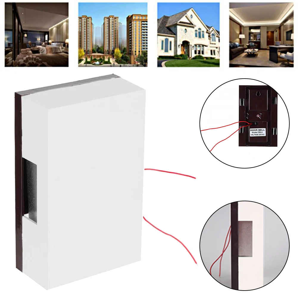 Visitor Notification 220V Wired Doorbell Mechanical Doorbell Easy Installation Doorbell Protection 15*9.5*4.5cm