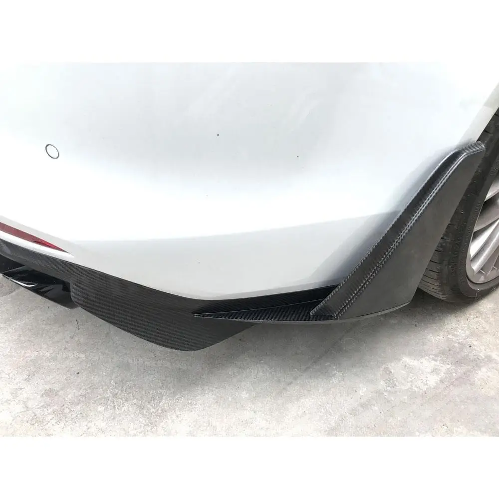 Dry Carbon Fiber Rear Lip Splitters Spoiler For Porsche Panamera 971 2017 2018 2019 Forged Carbon Bumper Trim Aprons