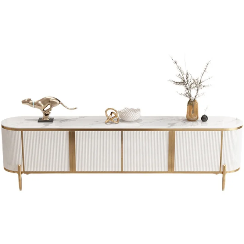 

Light luxury marble TV cabinet coffee table combination modern simple home living room Internet celebrity coffee table small