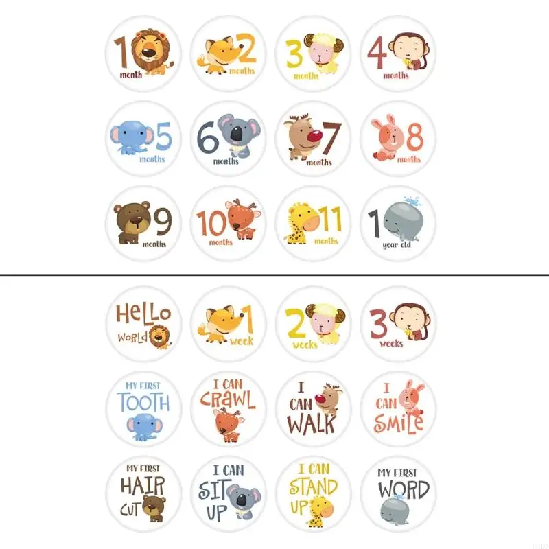 54DA Novelty Photo Cards for Family First Party Decoration 12 Month Newborn Presents