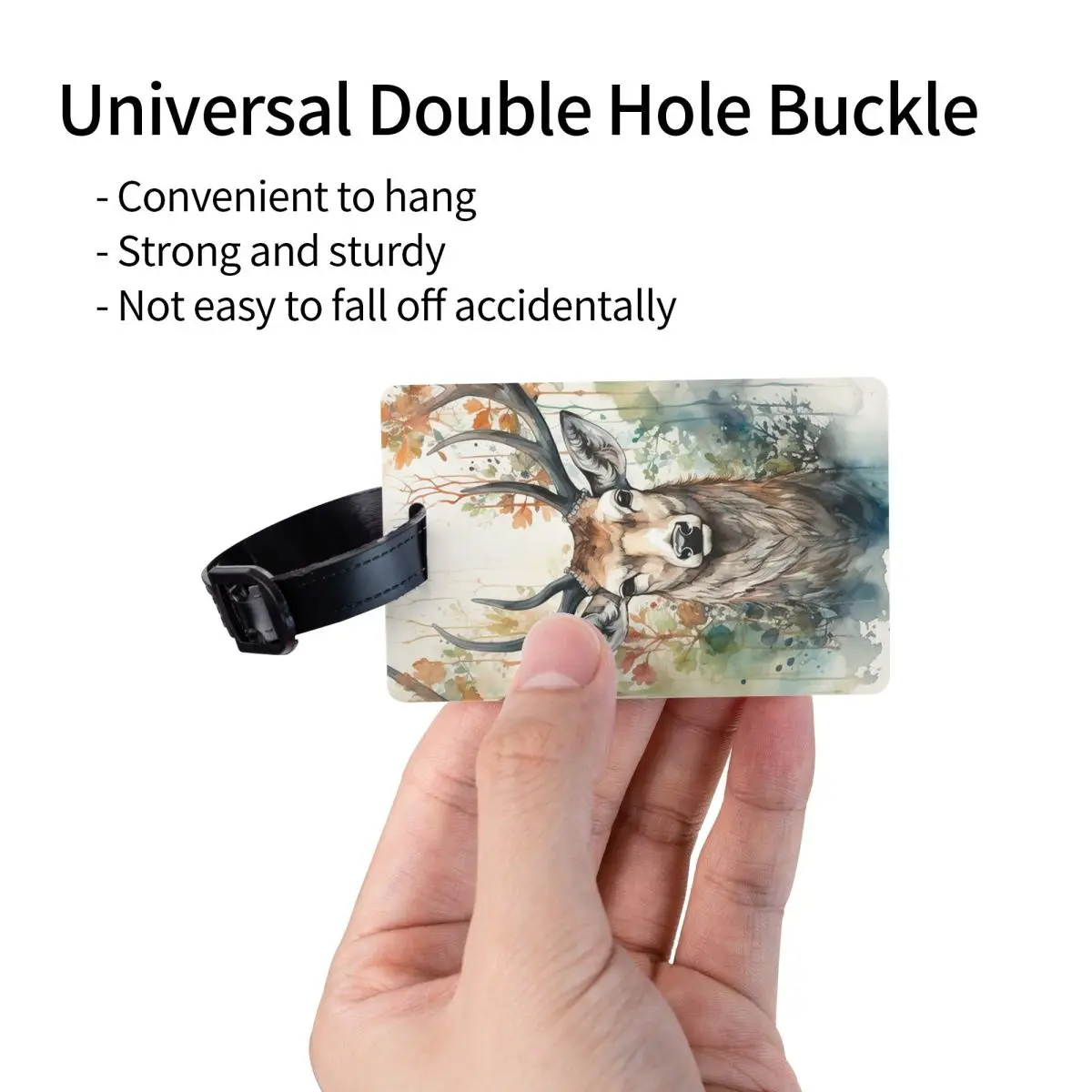 ملك الغابة الغزلان علامات الأمتعة حقيبة الملحقات السفر المحمولة الأمتعة الصعود علامة التسمية حامل معرف اسم العنوان #3