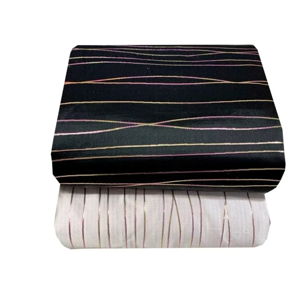 

Металлическая проволока, парча, жаккардовая ткань, полосатый костюм, пальто, платье, плащ, модный европейский брендовый дизайн, шитье, оптовая продажа, материал, ткань