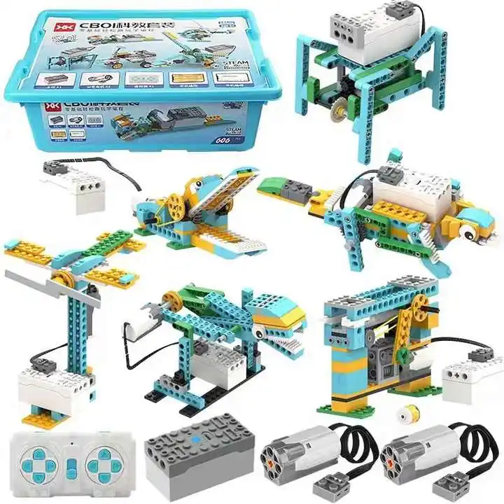EE1 Robot Block Electric Educational Machinery CB01 Science and Education DIY Programming Robot Building Block Toys Set for Chil
