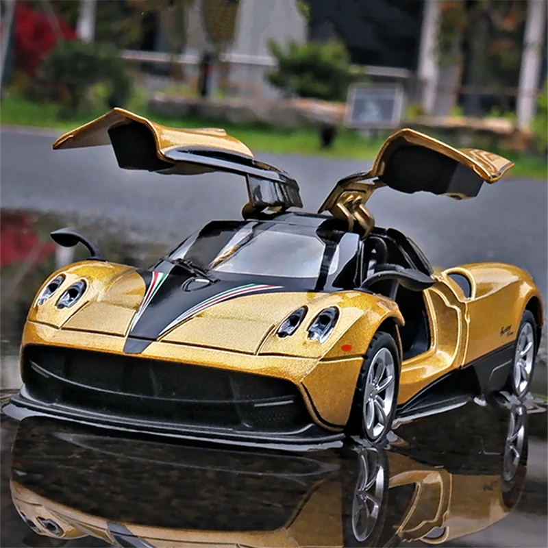 

1/24 Pagani Huayra Dinastia Alloy Sports Car Model Diecasts Metal Racing Car Model Simulation Sound and Light Childrens Toy Gift