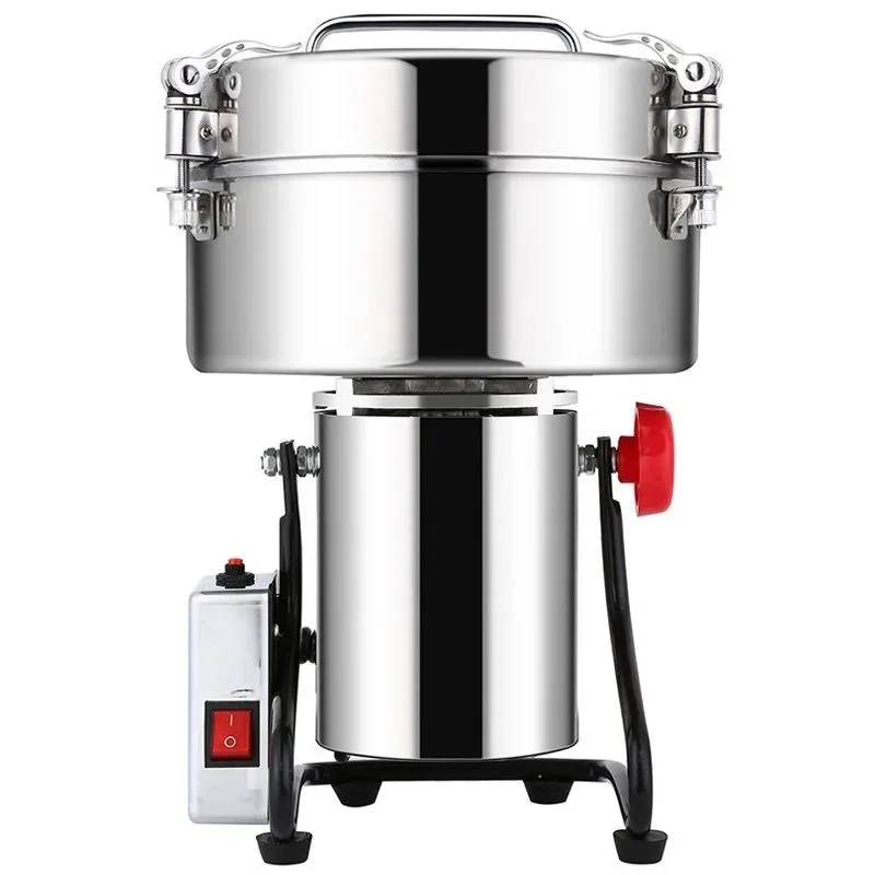 4500G Commercial Grain Grinder High Speed 4500W Cereals Medicinal Materials Spices Powder Crusher Stainless Steel Coffee Grinder