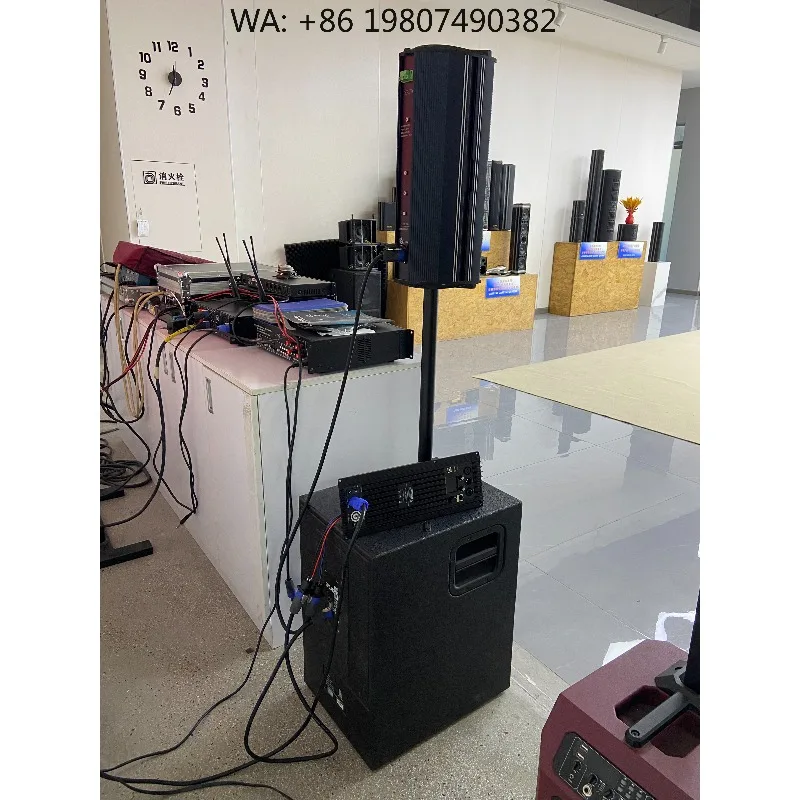 

180W 2*4.5 Inch Neo Column Speaker 15 Inch Class D Subwoofer Waterproof Aluminum Portable Active Stage Audio Set