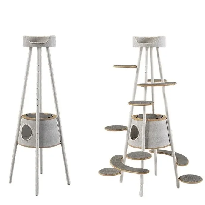 

cat climbing frame iron solid wood multi-cat cat nest high-end Japanese luxury version column super large frame