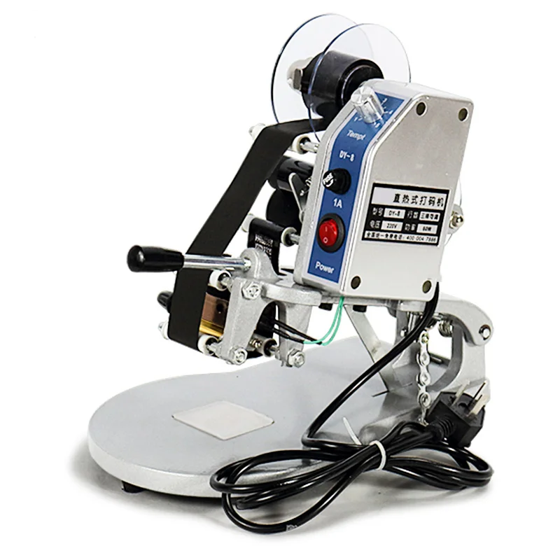 DY-8 Manual Hot Foil Stamp Date Coder Label Printer Ribbon Coding Machine for Bag，Paper，Film ect