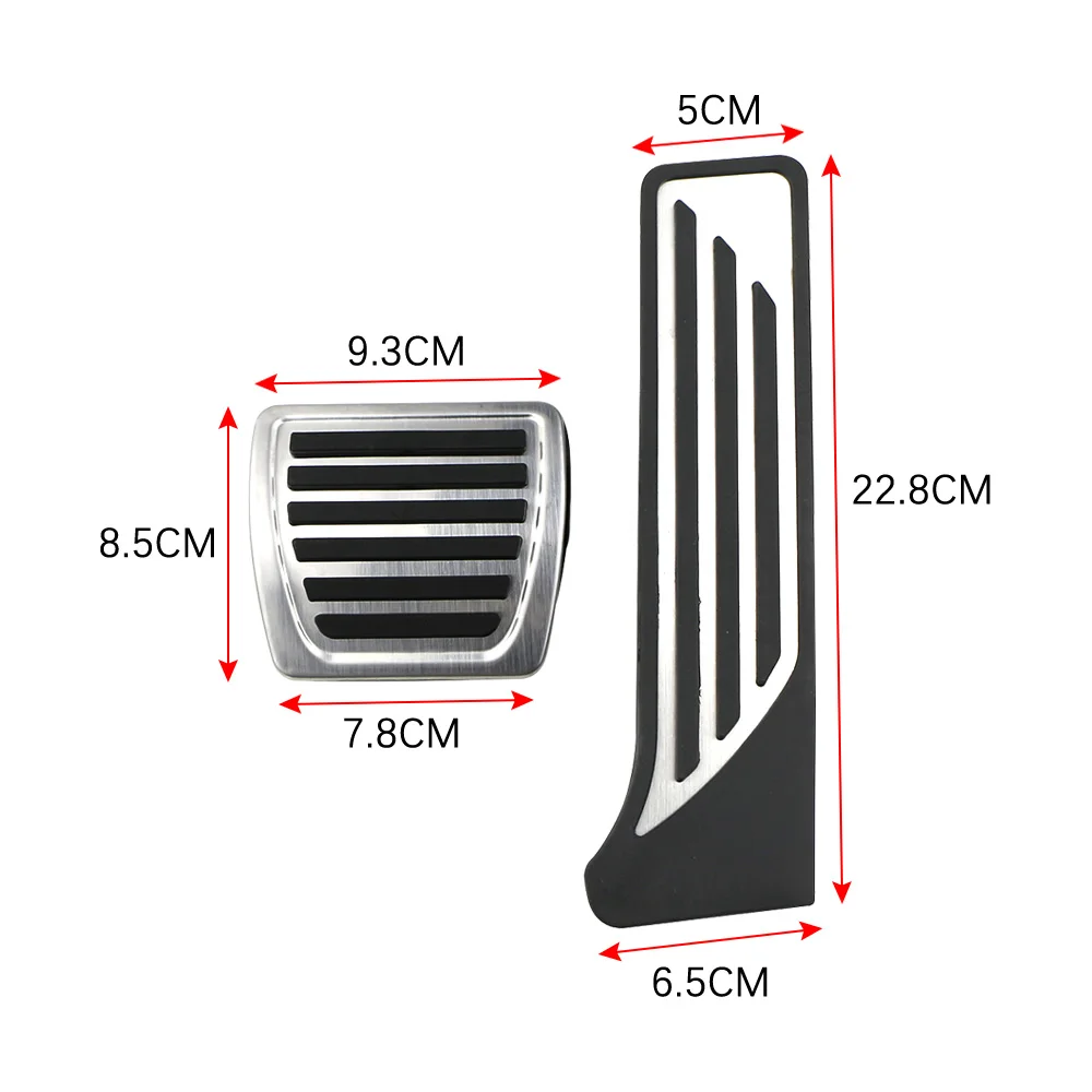 X AUTOHAUX Pedal Pad Set – Brake, Gas, & Rest Pedal Covers For 2021-2023 Ford F-150 (Black/Red, Metal/Plastic)