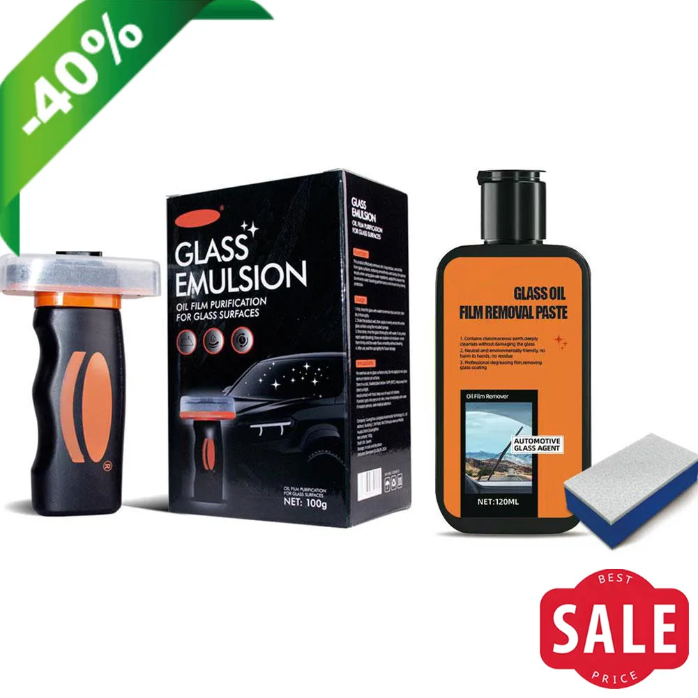 

Набор для снятия масляной пленки автомобильного стекла, рулонное стекло с чистящей доской и губкой, набор для снятия масляной пленки на лобовом стекле