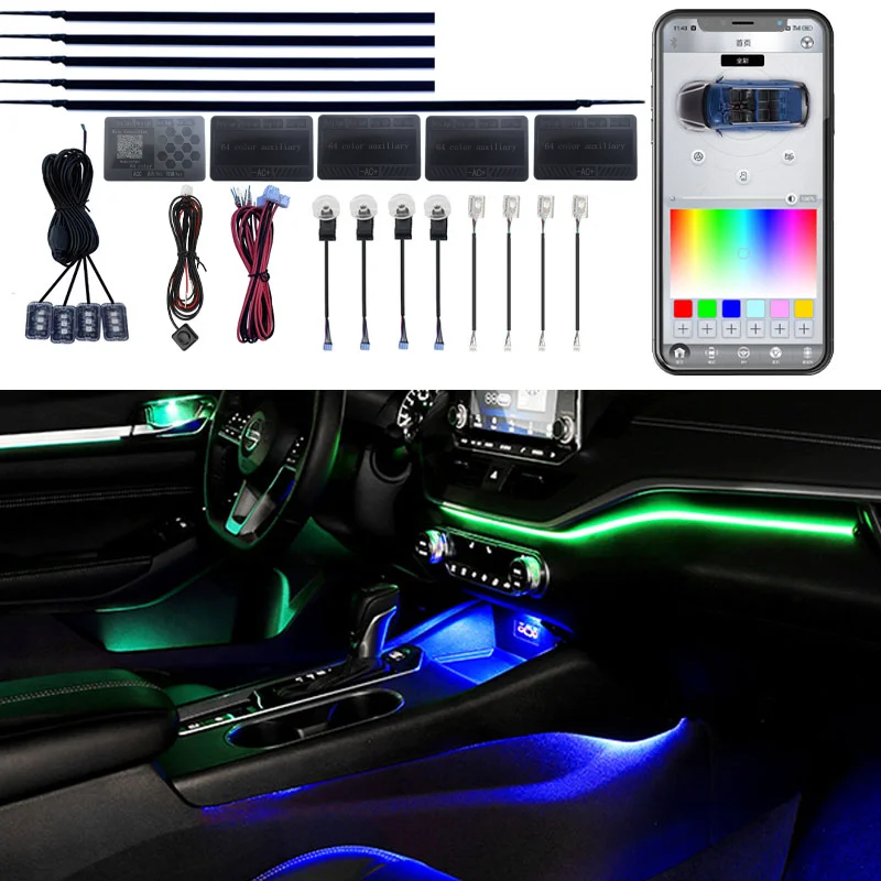 lumiere-ambiante-de-voiture-rbg-64-bande-acrylique-interieure-zone-de-touristes-retroeclairage-led-guide-de-decoration-escales-lampe-universelle-18-en-1
