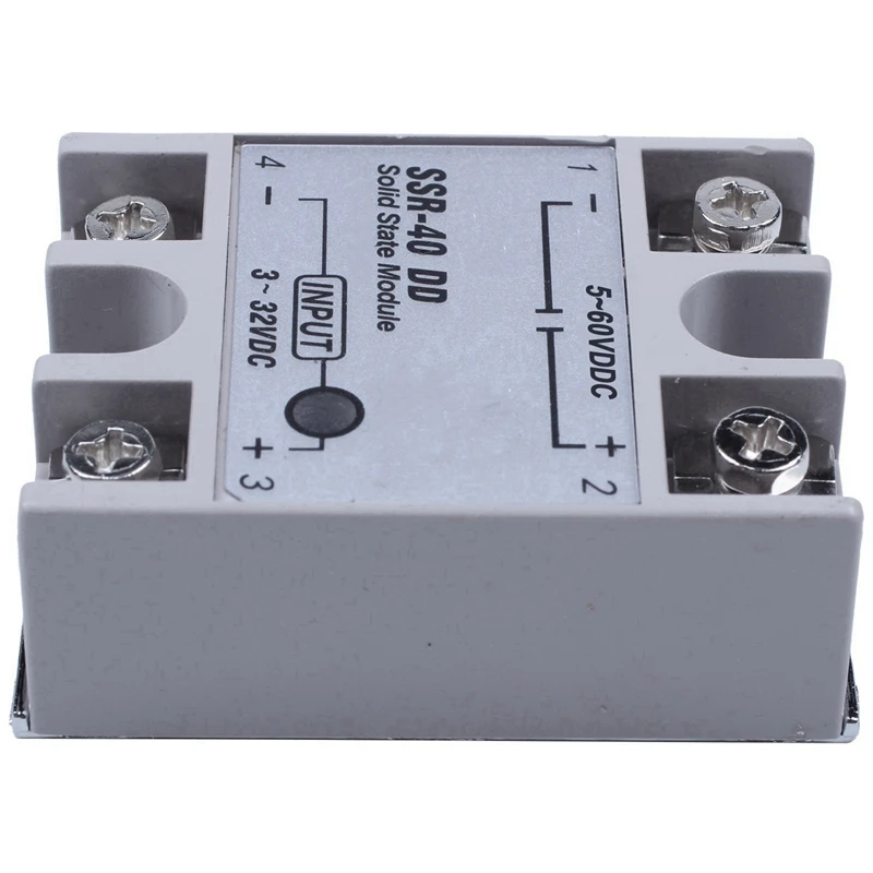 Promotion! 8X Single Phase Solid State Relay DC-DC SSR-40DD 40A DC3-32V DC5-60V White+Silver