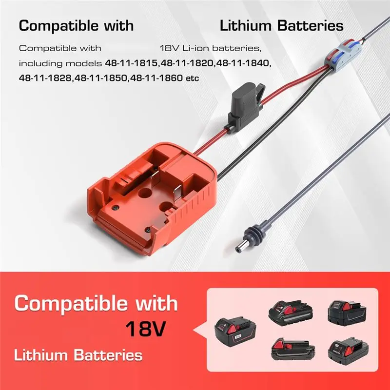 [B24B!】 For Starlink Mini Power Cable 2M For Battery Adapter To DC Power 18AWG Cable Cord Plug