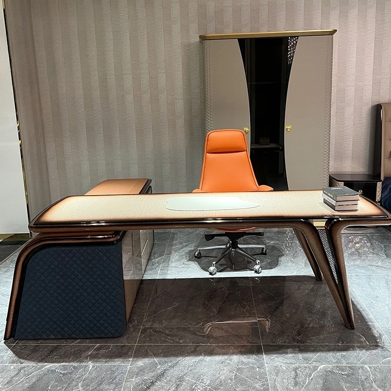 Modern light luxury desk office boss desk computer desk
