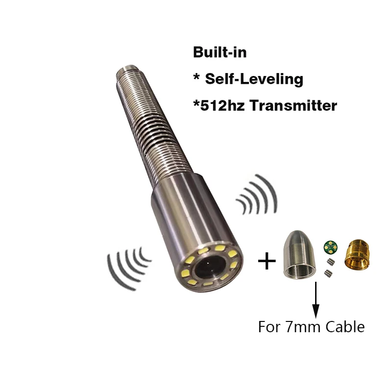 Imagem -03 - Transmissor Autonivelante 512hz Cabeça de Câmera de 23 mm com Autoequilíbrio para Inspeção de Tubulação de Esgoto Reparo de Câmera Endoscópica