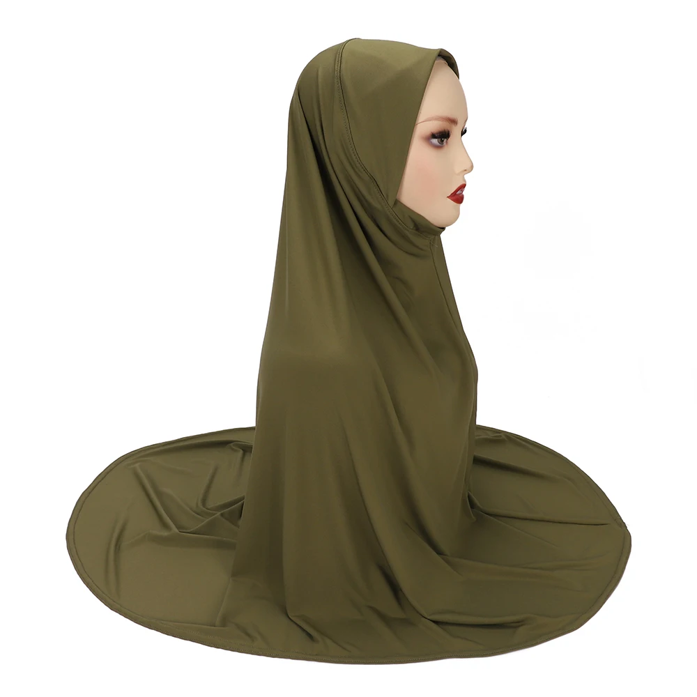 Groot formaat klaar om moslim hijab XL maat Jersey Instant hijab sjaal lichte tulband Maleisische sjaal leverancier te dragen