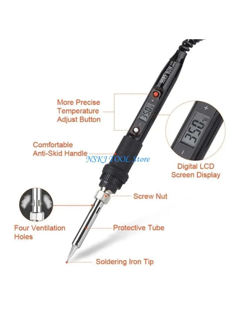 

L8RC 908S Electric Soldering Iron LCD Digital Welding Pen Soldering Iron Solder