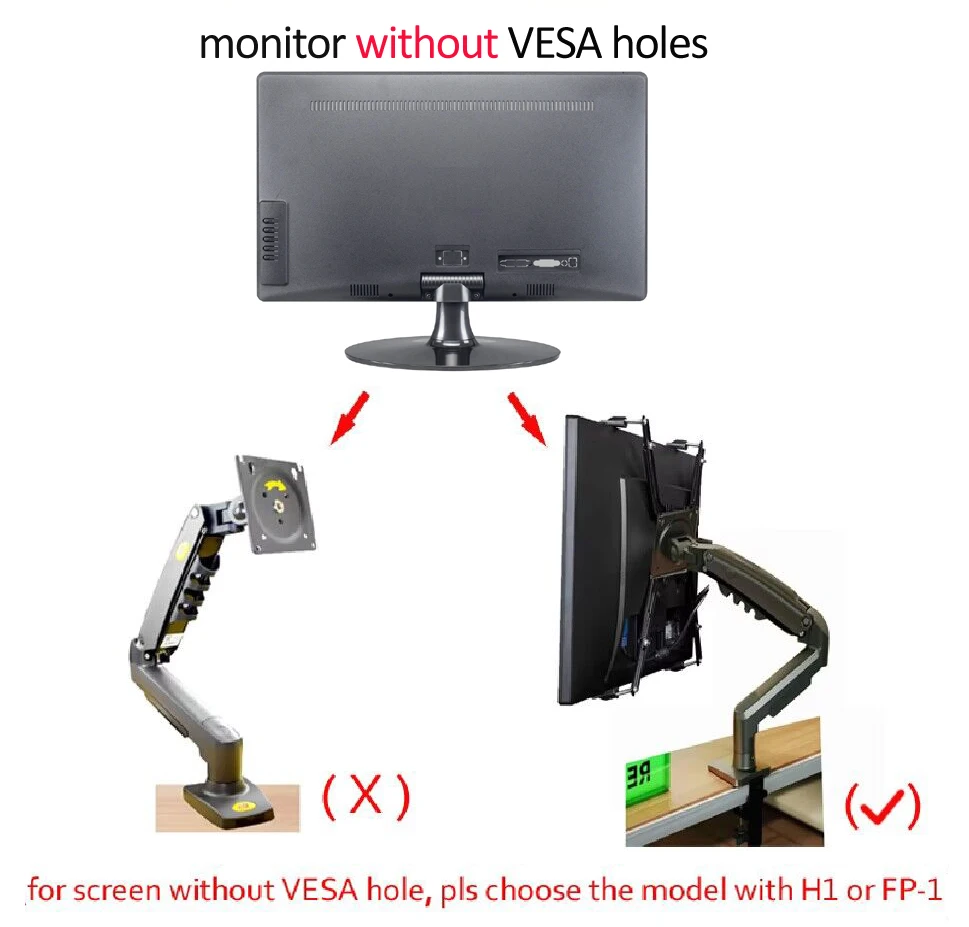 NIEUWE NB F80 17-30 "desktop LED LCD Monitor Houder Arm Gasveer Full Motion 2-9 kg dual arm usb3 kabel (optie)