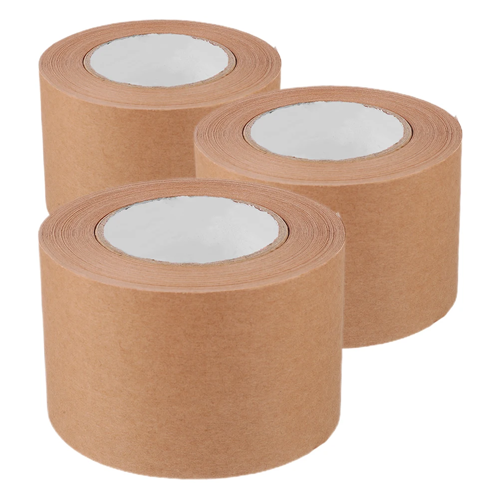 

3 Rolls Heavy Duty Kraft Paper Tape Reinforcement Strong Adhesive Sealing for DIY Boxes Packing Brown Shipping Strengthening