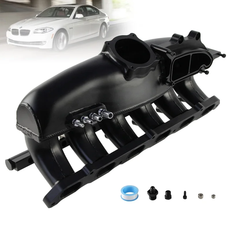 3mm Thick Solid Aluminum Billet Intake Manifold W/3 Vacuum Ports Full Gasket Hardware Kit BMW M2 335i N55 3.0L Turbo Performance