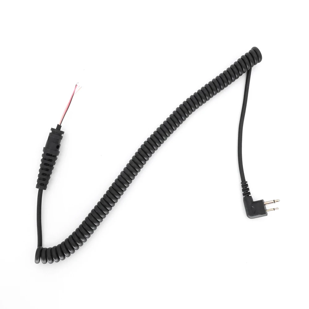 Kabel mikrofon 4 kawat 2pin, Mic elektrik kabel saluran kabel mikrofon untuk Motorola GP3688 GP88 untuk Hytera Wakie Talkie