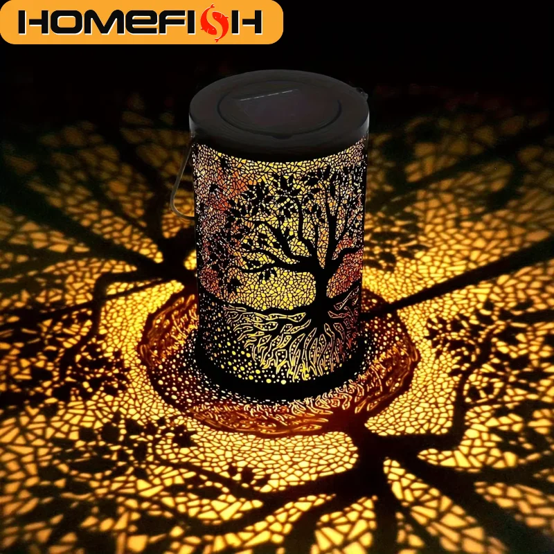 

Солнечный фонарь HOMEFISH, 1 шт., подвесной, уличный, водонепроницаемый, винтажный, металлический, светодиодный, большой, для декоративного освещения деревьев, для сада, двора, газона