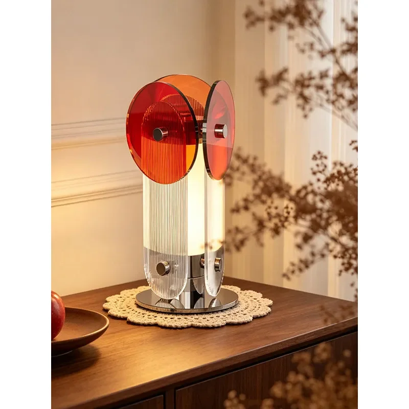 Modern Bauhaus Style Table Lamp Italian Luxury Design Warm Light for Bedroom Bedside Decor Romantic Atmosphere Lighting