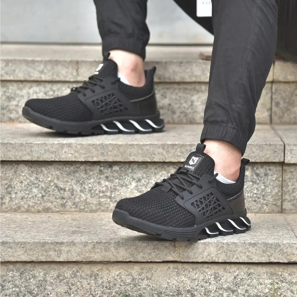 SUADEX Men Safety Shoes Boots Breathable Work Shoes Outdoor Comfort Non-Slip New Design Casual Puncture-Proof Sneakers 38-48