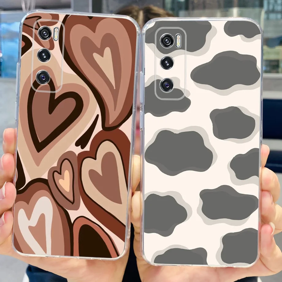 For Vivo V20 SE Case Clear Soft TPU Phone Case For Vivo Y70 Y70s Back Cover Vivo V20se V2022 V2023 Flower Fashion Bumper Capas